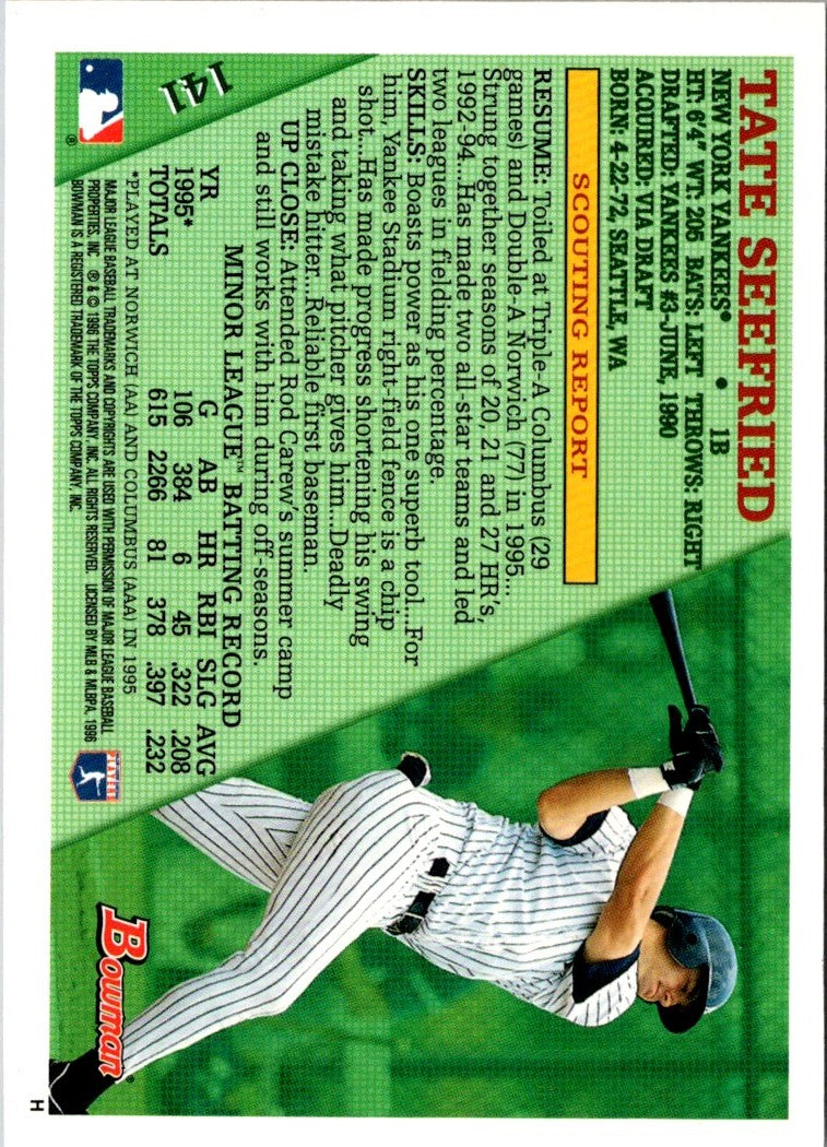 1996 Bowman Tate Seefried