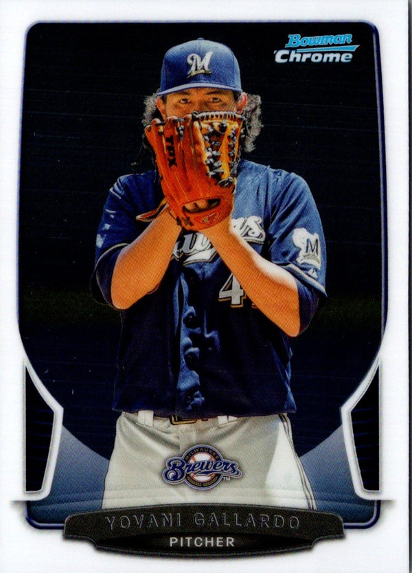 2013 Bowman Chrome Yovani Gallardo #151