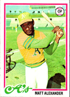 1978 Topps Matt Alexander #102