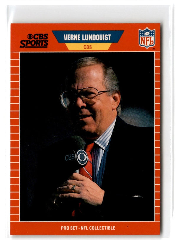 1989 Pro Set Announcers Verne Lundquist #21