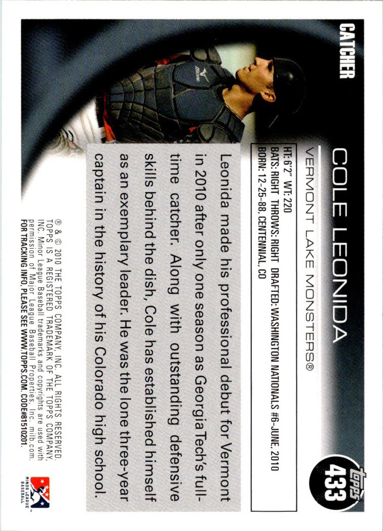 2010 Topps Pro Debut Cole Leonida