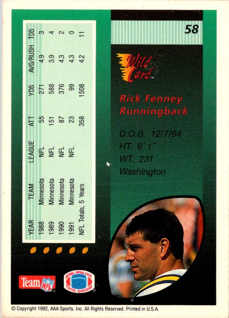 1992 Wild Card Rick Fenney