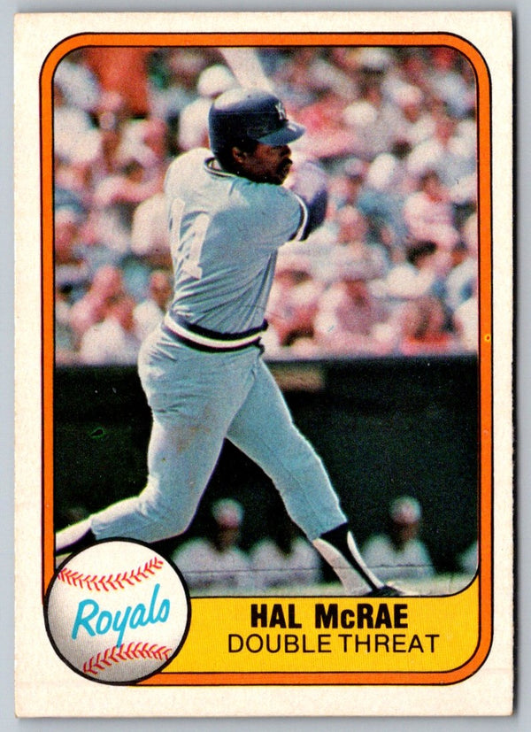 1981 Fleer Hal McRae #41A