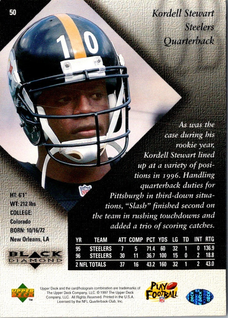 1997 Upper Deck Black Diamond Kordell Stewart