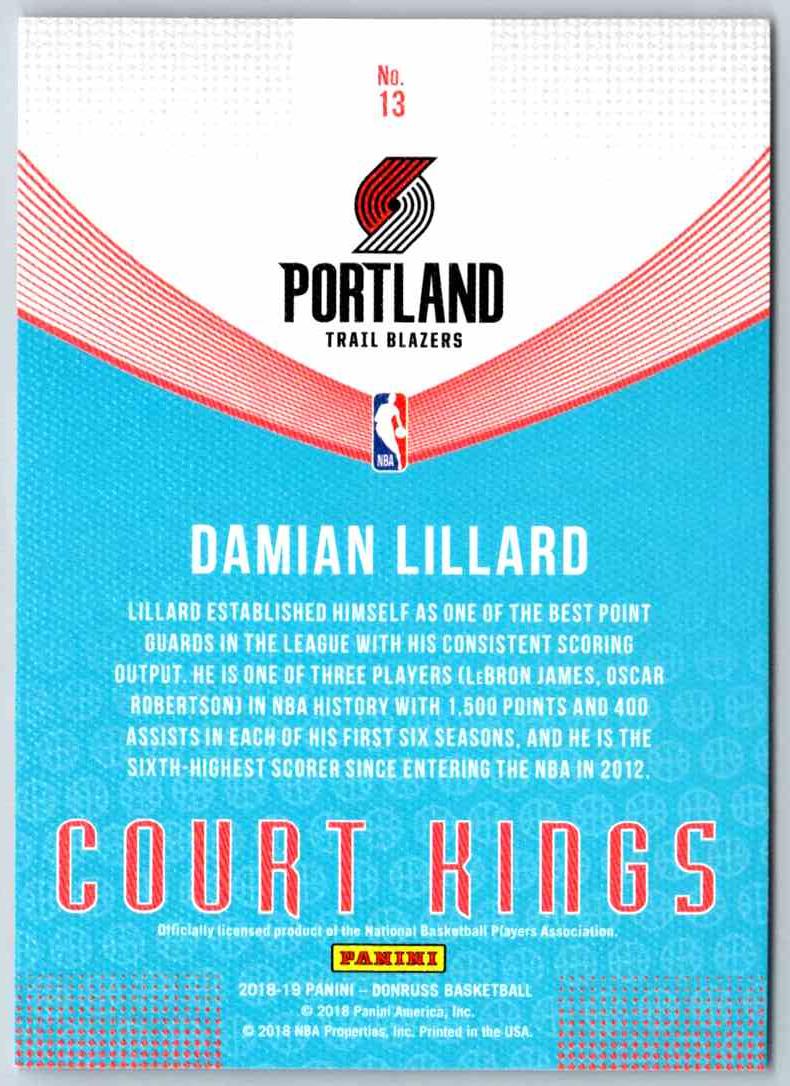 2018 Donruss Damian Lillard