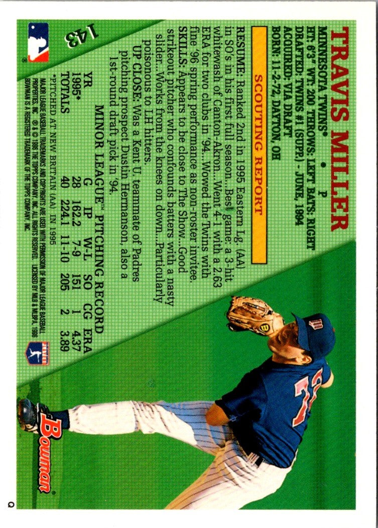 1996 Bowman Travis Miller