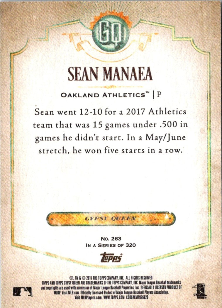 2018 Topps Gypsy Queen Sean Manaea