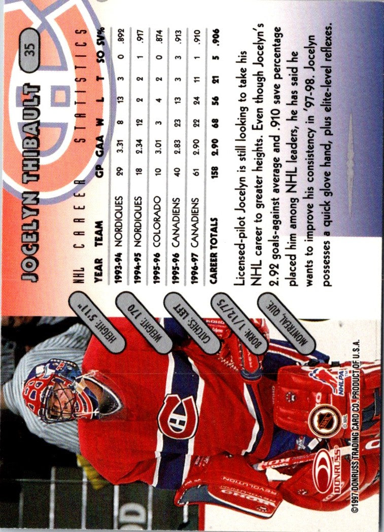 1997 Donruss Jocelyn Thibault