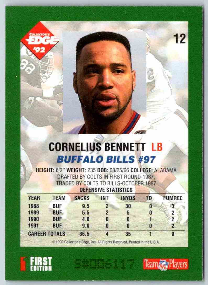 1998 Edge Cornelius Bennett