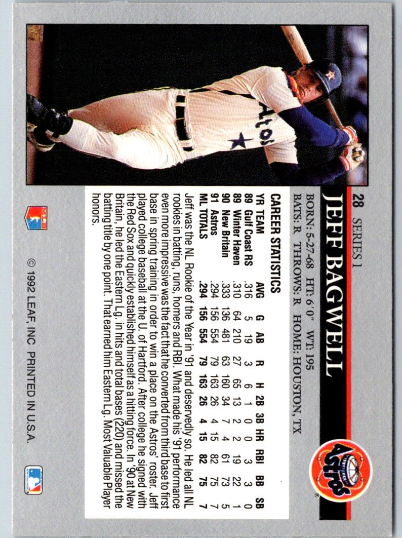 1992 Leaf Jeff Bagwell