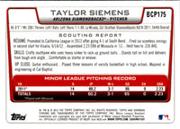 2012 Bowman Chrome Prospects Taylor Siemens #BCP175