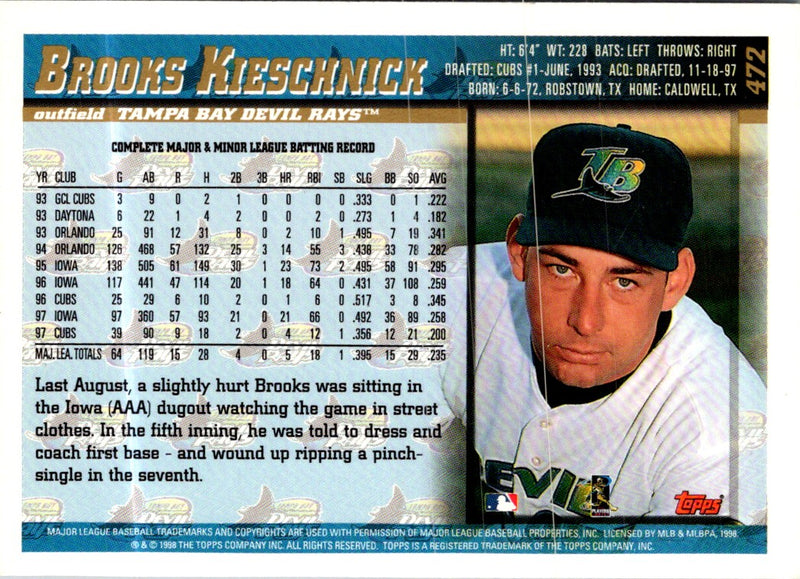 1998 Topps Brooks Kieschnick