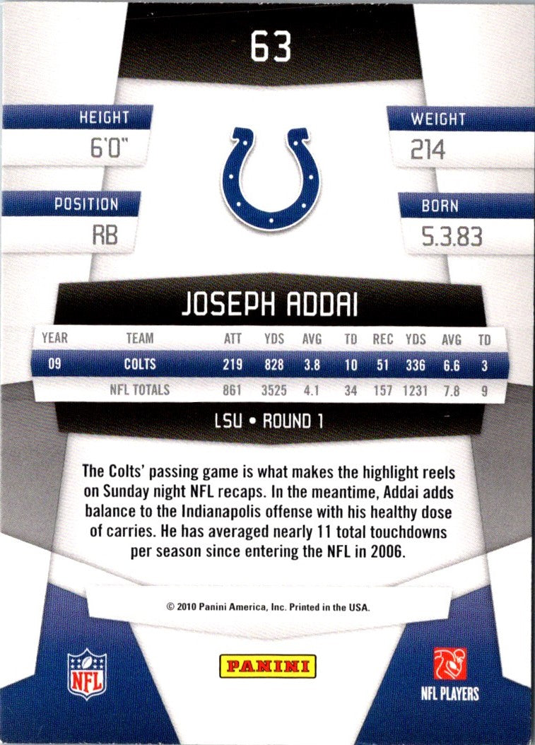 2010 Panini Certified Joseph Addai