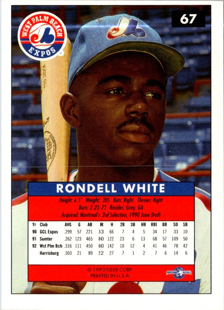 1992 Fleer Excel Rondell White