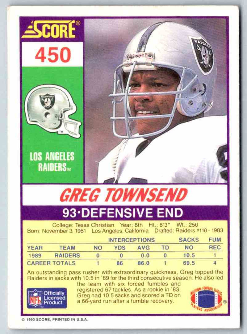 1990 Score Greg Townsend
