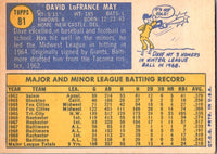1970 Topps Dave May #81 EX-MT+