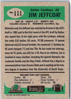 1991 Bowman Football Jim Jeffcoat #111