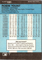 1986 Fleer Star Stickers Robin Yount #131