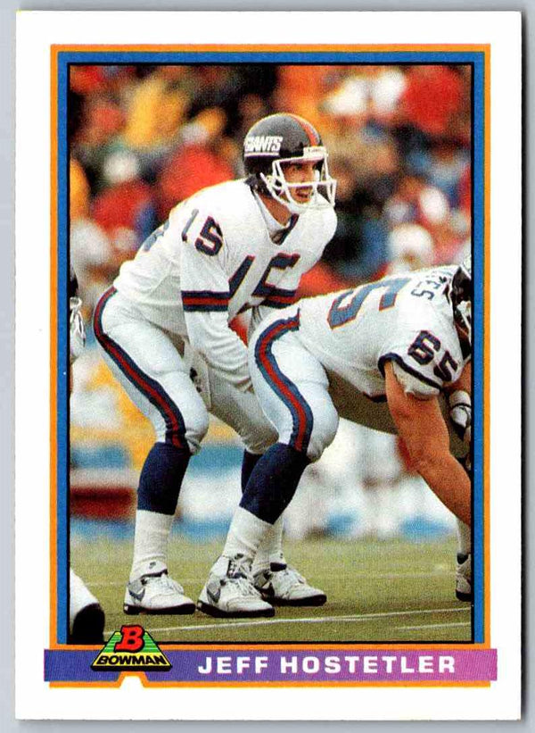 1991 Bowman Football Jeff Hostetler #363