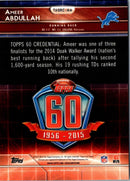 2015 Topps Chrome Ameer Abdullah