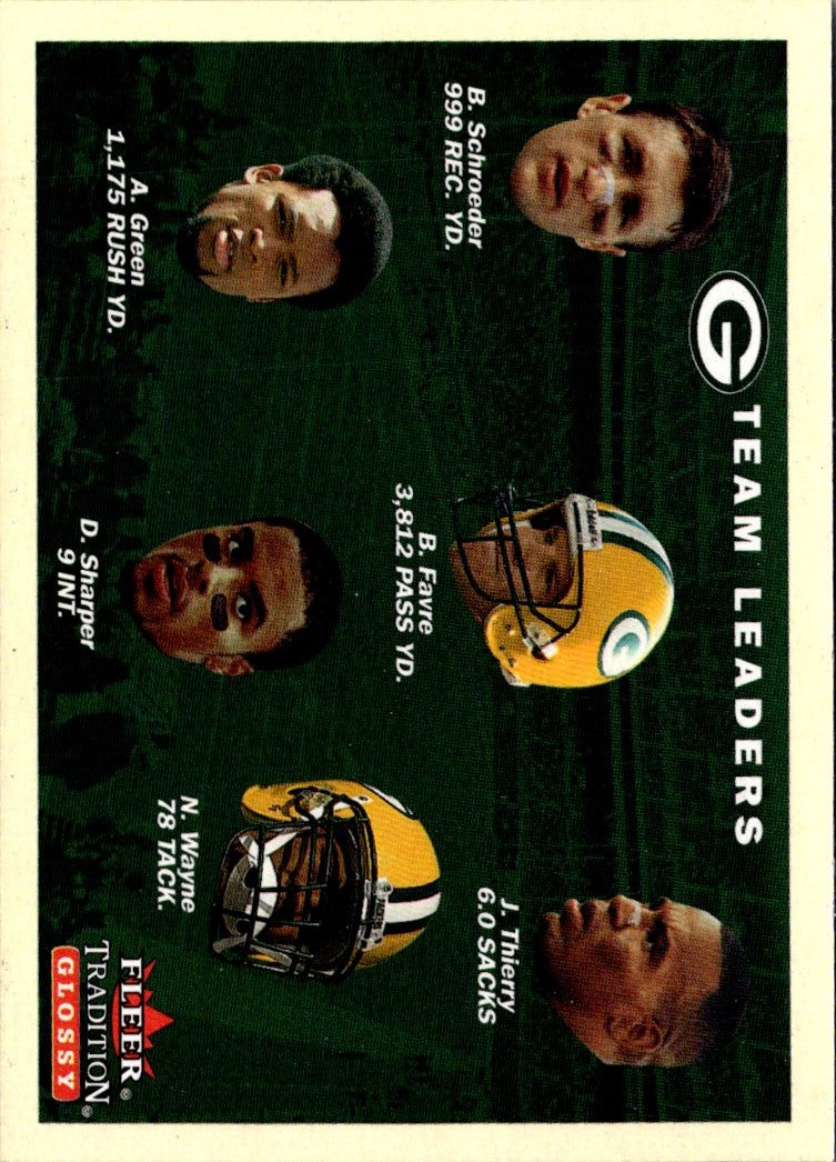 2001 Fleer Tradition Green Bay Packers Team Leaders