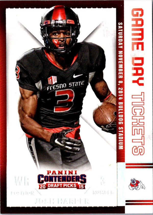 2015 Panini Contenders Draft Picks Game Day Tickets Josh Harper #26