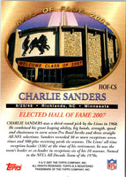 2007 Topps Hall of Fame Class 2007 Charlie Sanders #HOF-CS