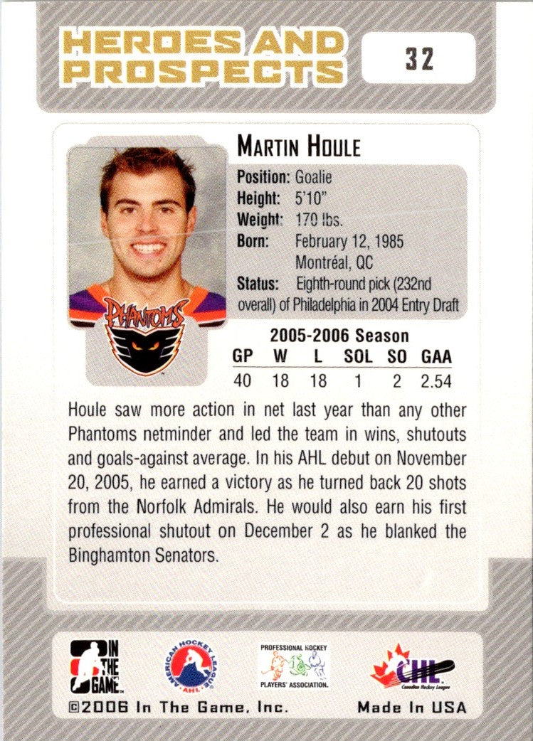 2006 In The Game Heroes and Prospects Martin Houle
