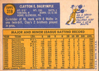1970 Topps Clayton Dalrymple #319 EX-MT+