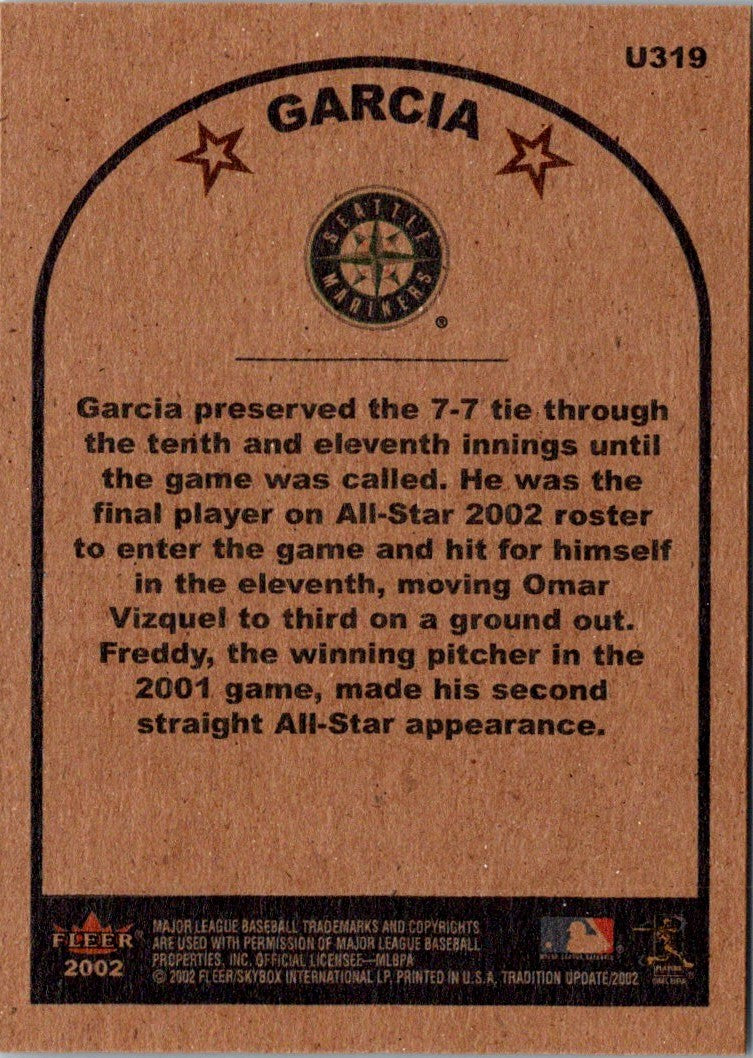 2002 Fleer Tradition Update Freddy Garcia