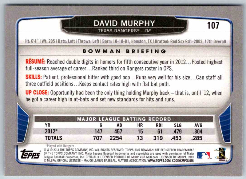 2014 Bowman David Murphy