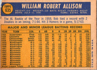 1970 Topps Bob Allison #635 EX-MT+