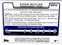 2012 Bowman Draft Picks & Prospects Eddie Butler #BDPP103