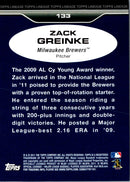 2011 Topps Lineage Zack Greinke