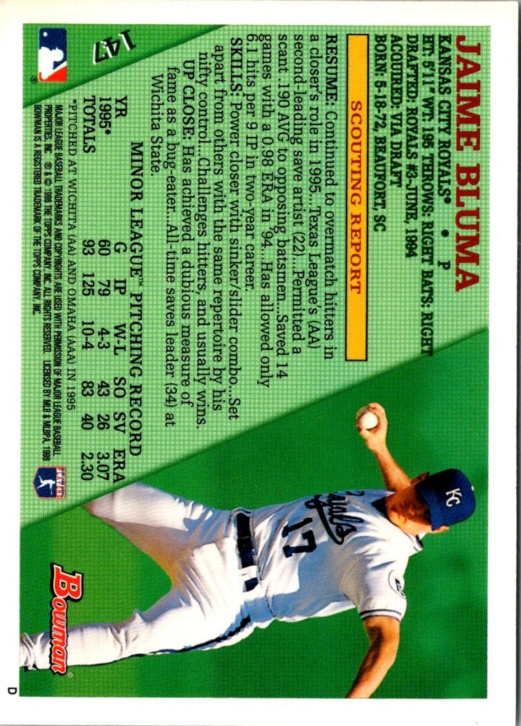 1996 Bowman Jaime Bluma