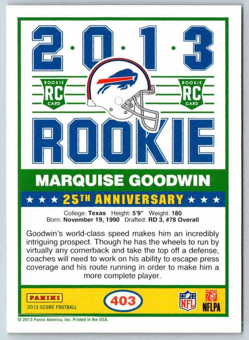 2012 Score Marquise Goodwin