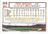 1992 Topps Ted Wood #358 Rookie