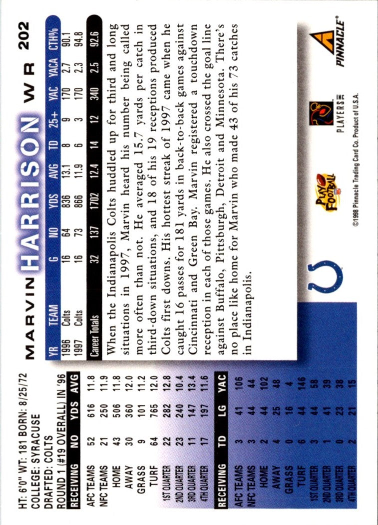 1998 Score Marvin Harrison