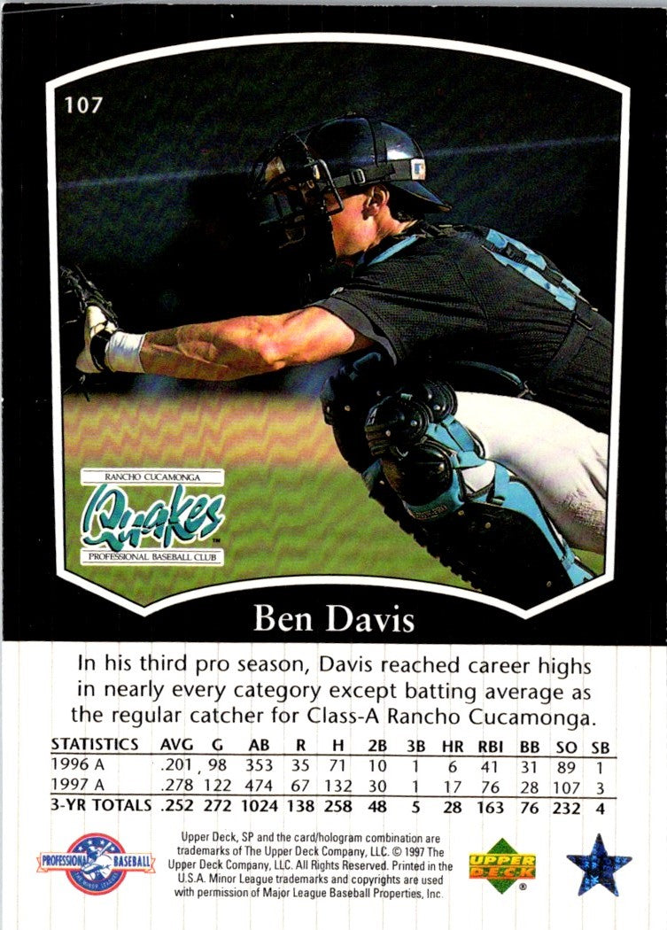 1998 SP Top Prospects Ben Davis