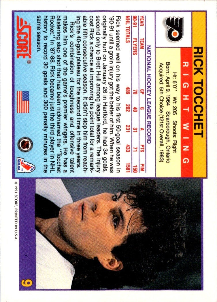 1991 Score Rick Tocchet