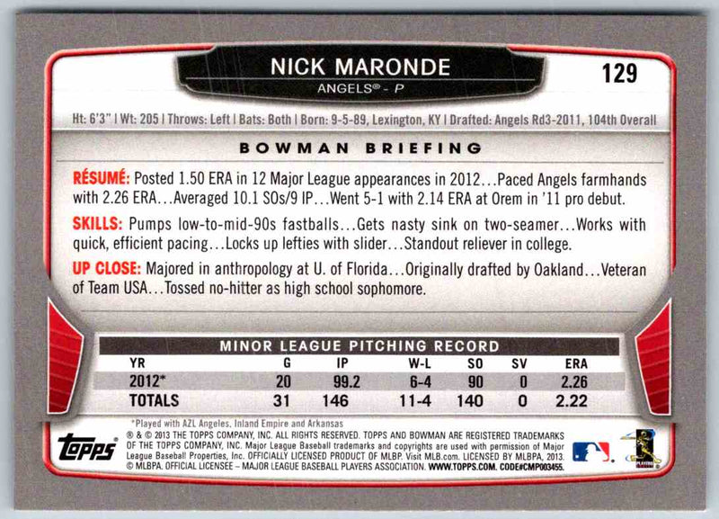 2014 Bowman Nick Maronde