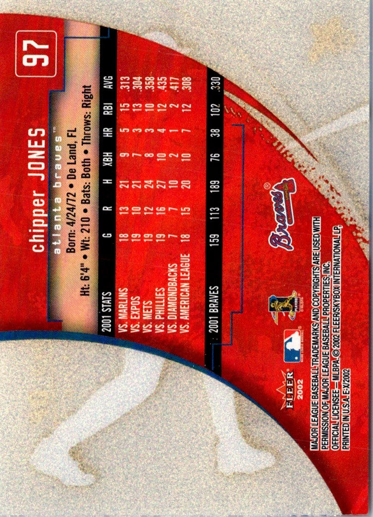 2002 Fleer E-X Chipper Jones