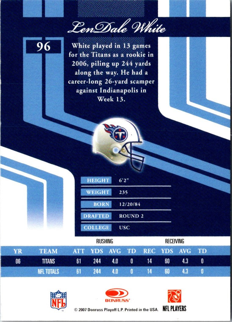 2007 Donruss Elite LenDale White