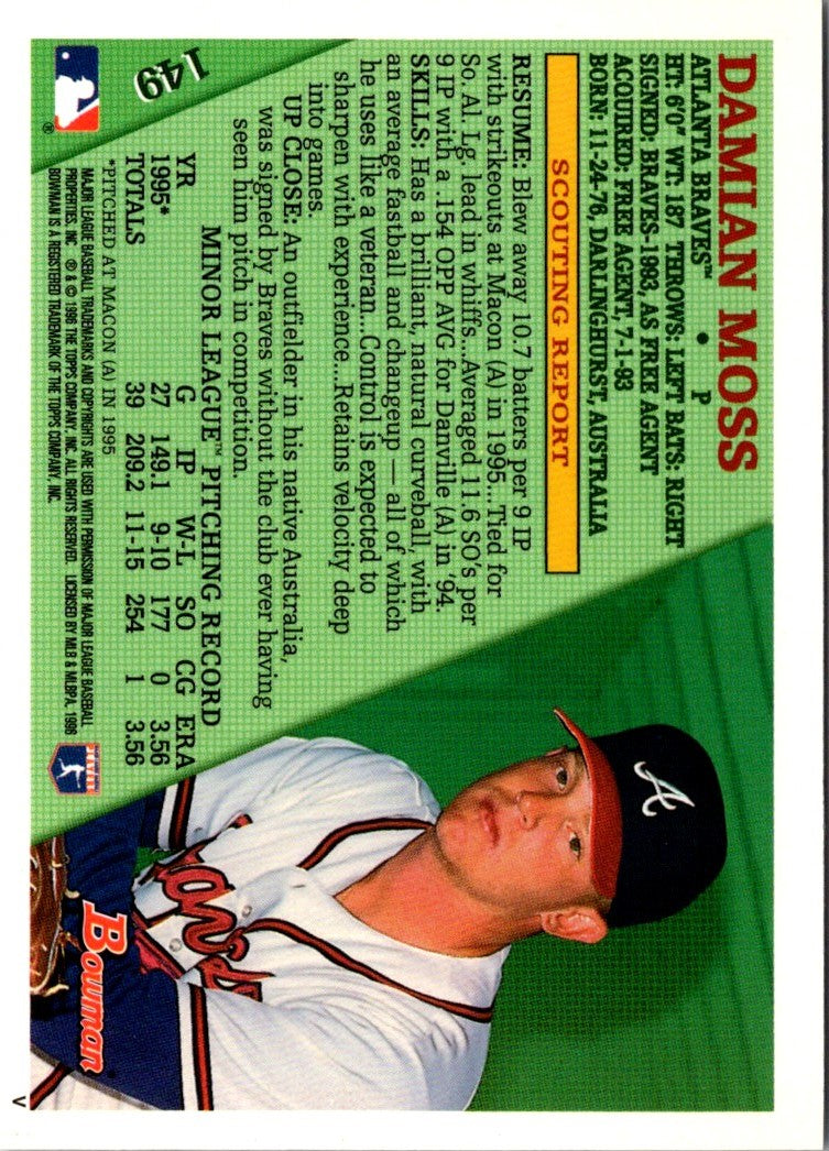 1996 Bowman Damian Moss