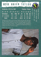 1992 Classic Draft Picks Foil Bonus Brien Taylor #BC18