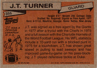1981 Topps J.T. Turner #356 Rookie EX