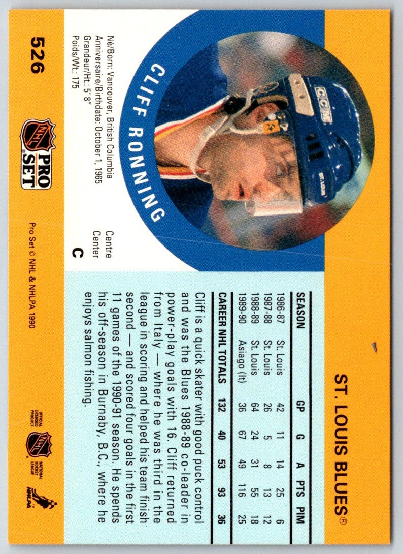 1990 Pro Set Cliff Ronning