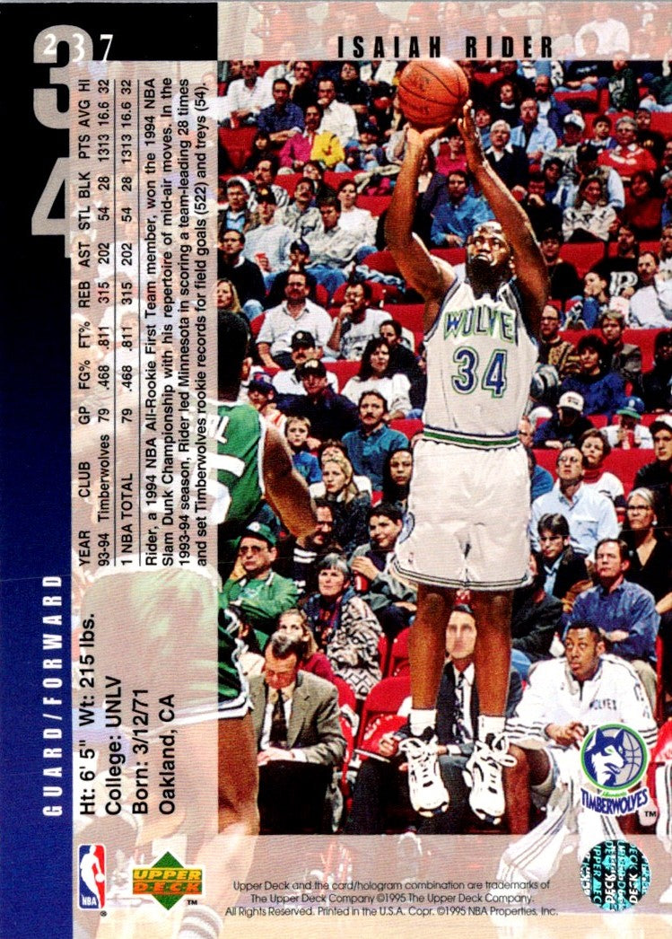 1994 Upper Deck French McDonald's Team Minnesota Timberwolves