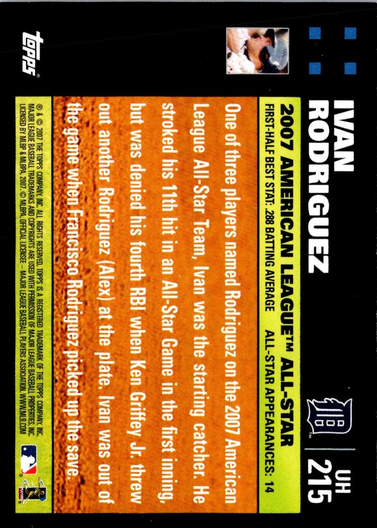 2007 Topps Updates & Highlights Ivan Rodriguez