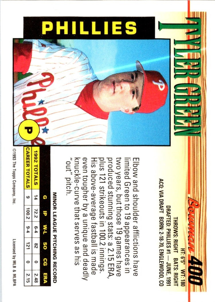 1993 Bowman Tyler Green